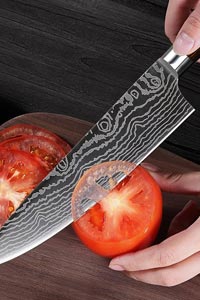 Кухонные ножи из дамасской стали