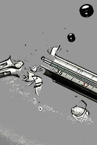 Что делать, если разбился бытовой градусник?