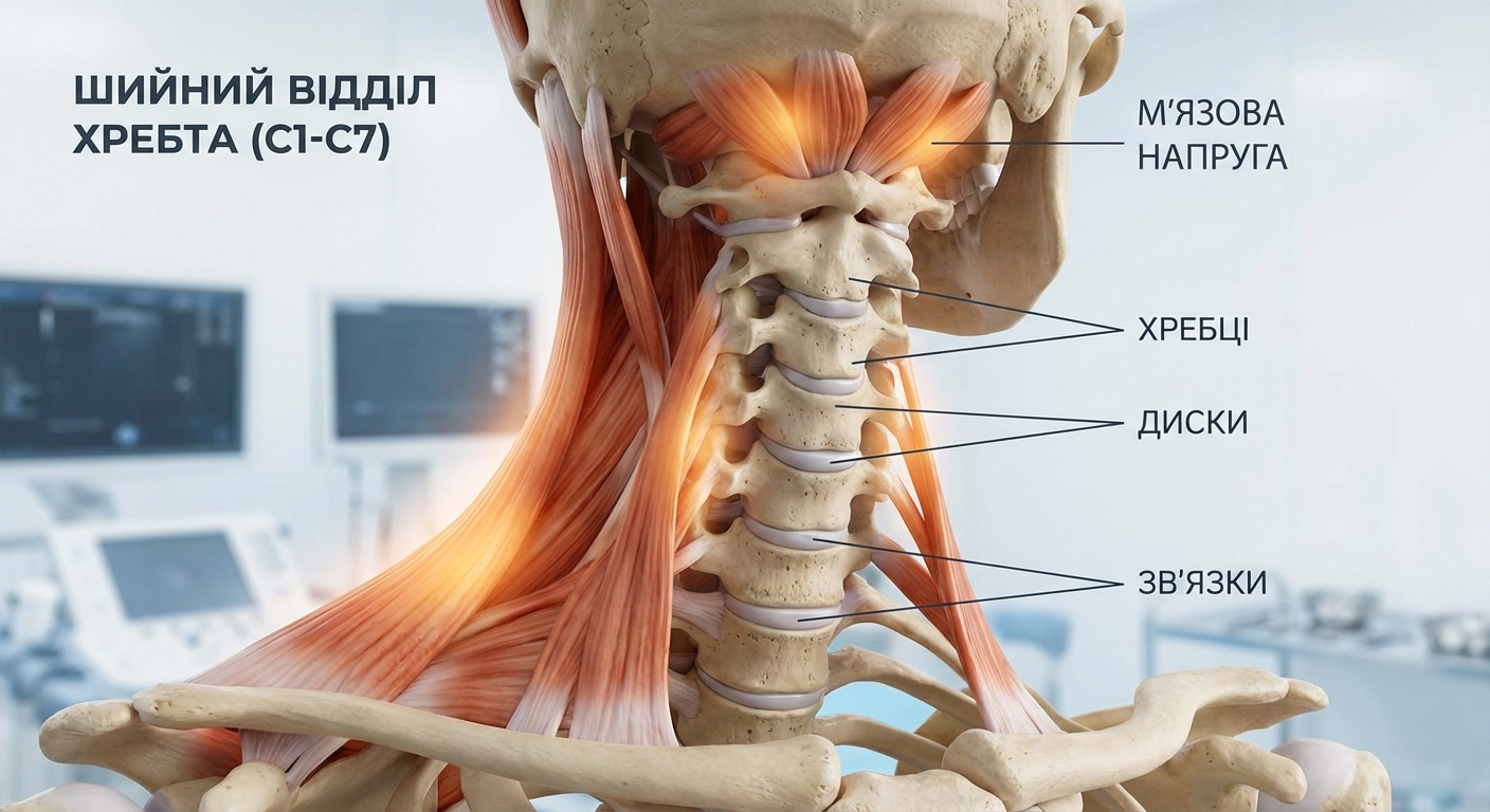 3D-���������� ������� ����� ������ (C1-C7) � ������������ �'����� �������